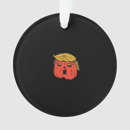 Gooi hem eruit als een pompoen Trumpkin Halloween  Ornament (voorkant)