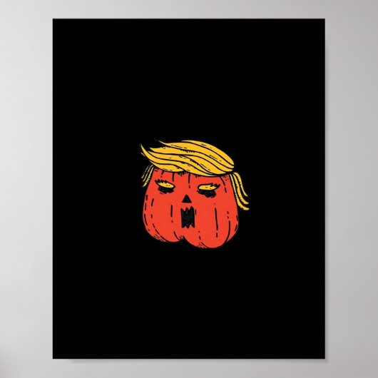 Gooi hem eruit als een pompoen Trumpkin Halloween Poster (Voorkant)