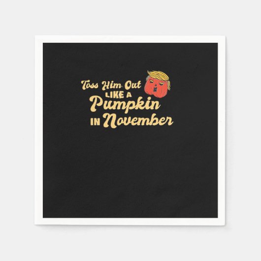Gooi hem eruit als een pompoen Trumpkin Halloween  Servet (Voorkant)
