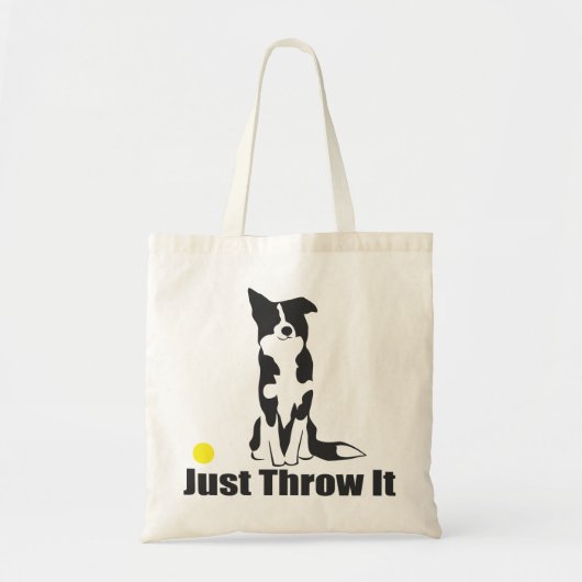 Gooi het gewoon weg | Border Collie Dog Tote Bag (Voorkant)
