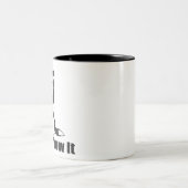 Gooi het gewoon weg | Border Collie Dog Tweekleurige Koffiemok (Center)