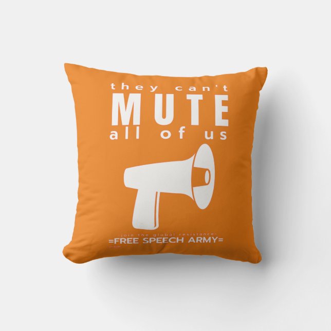 gooi het kussen "ZE KUNNEN NIET.." (Voorkant)