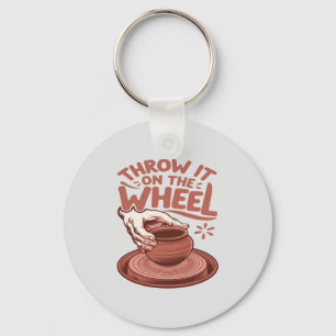 Gooi het op het Wiel Pottery Art Clay Craft Sleutelhanger