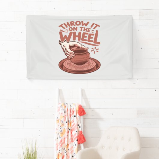Gooi het op het Wiel Pottery Art Clay Craft Spandoek (Insitu)