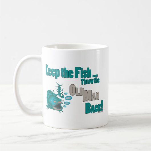 Gooi het oude Man terug Koffiemok (Links)