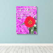 Gooi je last Bible Verse Art Flower Christelijk Canvas Afdruk (Insitu (Houten vloer))