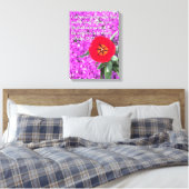 Gooi je last Bible Verse Art Flower Christelijk Canvas Afdruk (Insitu (Slaapkamer))