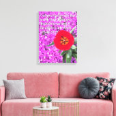 Gooi je last Bible Verse Art Flower Christelijk Canvas Afdruk (Insitu (Woonkamer))
