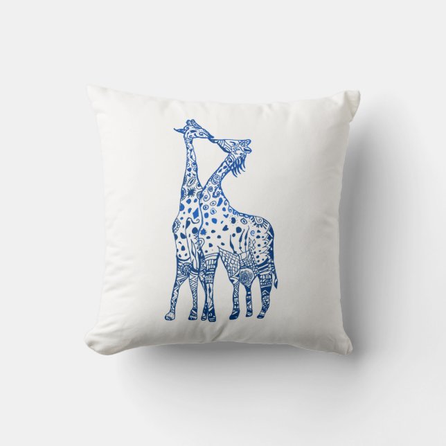 Gooi Kussen Giraffes Art (Voorkant)