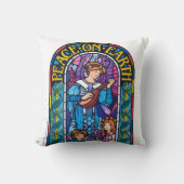 Gooi kussen Glas in lood Peace on Earth (Voorkant)