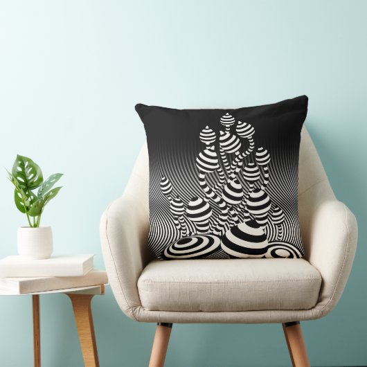 Gooi kussen Magic Mushrooms optisch ontwerp. (Stoel)