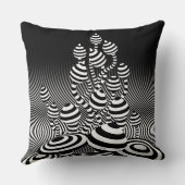 Gooi kussen Magic Mushrooms optisch ontwerp. (Achterkant)