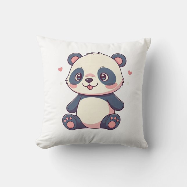 Gooi kussen met schattig baby panda ontwerp (Voorkant)