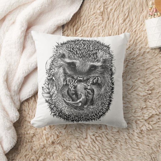 Gooi kussen met schattig slaperig Hedgehog ontwerp (Deken)