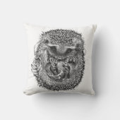Gooi kussen met schattig slaperig Hedgehog ontwerp (Voorkant)