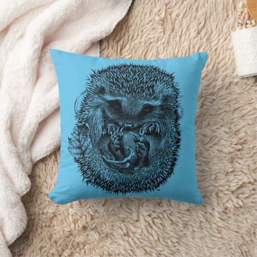Gooi kussen met slapende egel (Deken)