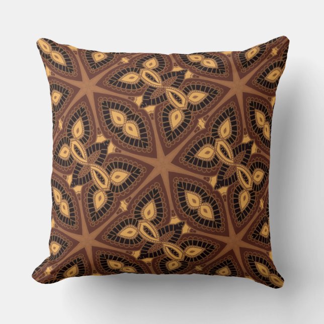 Gooi kussen met Tribal geometrisch patroon (Voorkant)