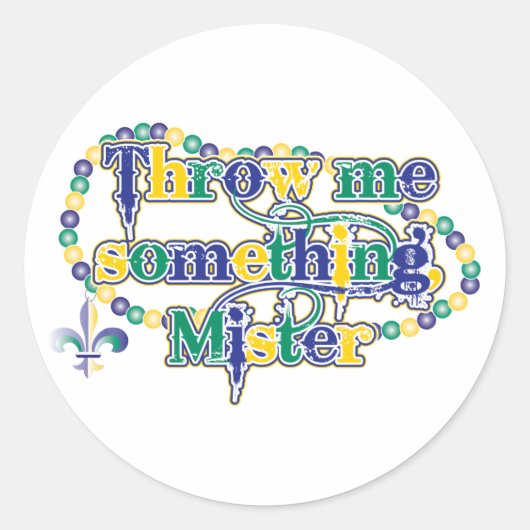 Gooi me iets, meneer (BC) Ronde Sticker (Voorkant)