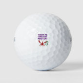 Gooi me iets, meneer! Cajun Mardi Gras Golfballen (Voorkant)