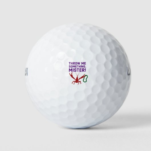 Gooi me iets, meneer! Cajun Mardi Gras Golfballen (Voorkant)