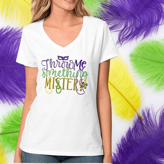 "Gooi me iets, meneer" Mardi Gras T-shirt