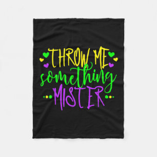 Gooi me iets Mister Happy Mardi Gras Carniva Fleece Deken