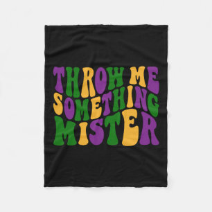Gooi me iets Mister Happy Mardi Gras Carniva Fleece Deken