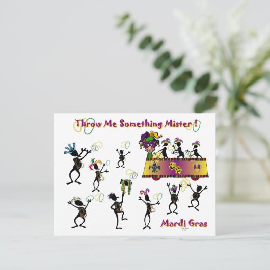 Gooi me iets wat meneer. briefkaart (Staand voorkant)