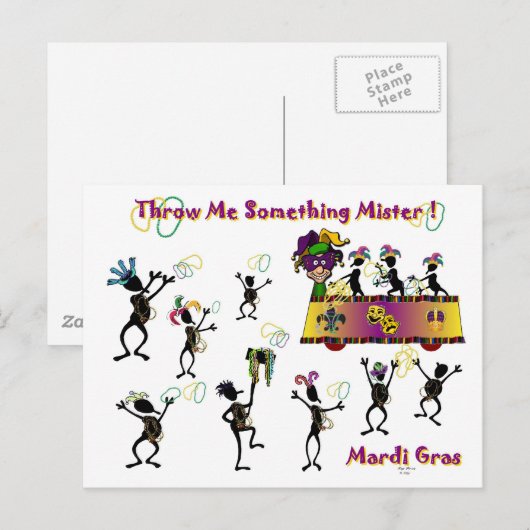 Gooi me iets wat meneer. briefkaart (Voorkant / Achterkant)