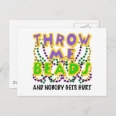 Gooi me kralen en niemand raakt gewond briefkaart (Voorkant / Achterkant)