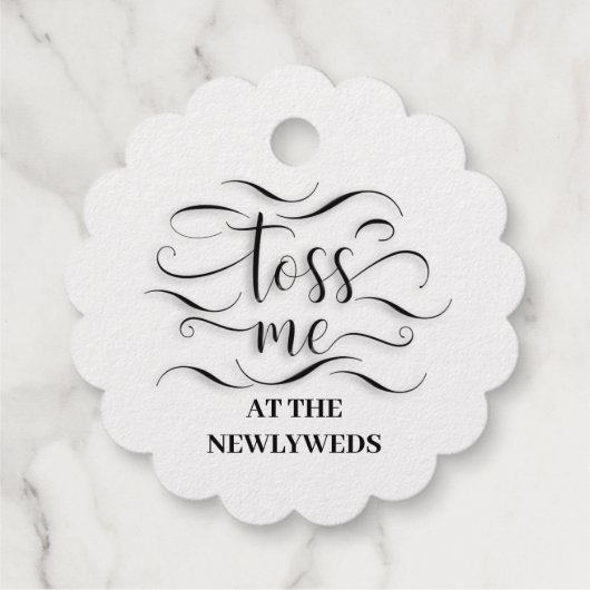 Gooi me naar de Passen getrouwd bruiloft Bedankjes Labels (Achterkant)