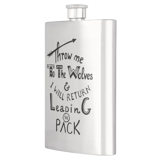 Gooi me naar de wolven! Motivatie prijsopgave Heupfles (Links)
