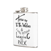 Gooi me naar de wolven! Motivatie prijsopgave Heupfles (Links)