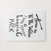 Gooi me naar de wolven! Motivatie prijsopgave Legpuzzel (Horizontaal)