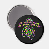 Gooi me wat kralen en niemand raakt gewond magneet (Voorkant / Achterkant)