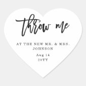 Gooi me Wedding Petals Confetti Hart Sticker (Voorkant)