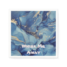 Gooi me weg Blauw Marmer Monogrammed |