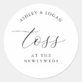 Gooi naar de Passen getrouwd Confetti Favor Ronde Sticker (Voorkant)