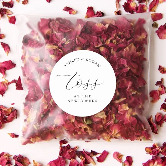 Gooi naar de Passen getrouwd Confetti Favor Ronde Sticker