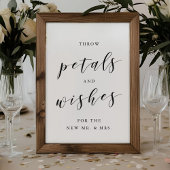 Gooi Petals Wishes Bruiloft Confetti Verstuur teke Poster