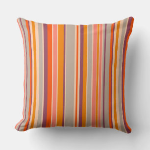 Gooi PillowRetro sixties verticale oranje strepen Kussen