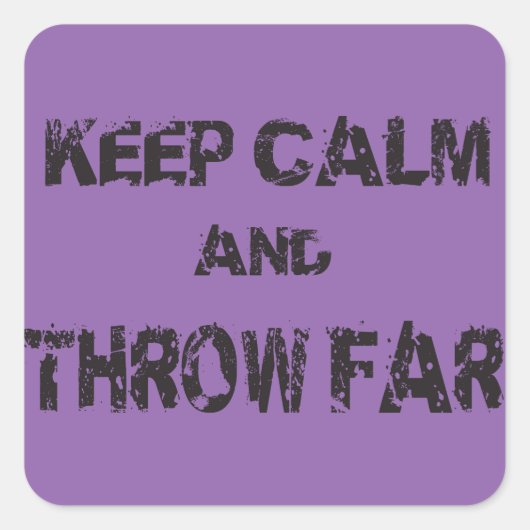 Gooi ver, track en field thrower Stickers (Voorkant)