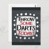 Gooi wat darts vandaag Briefkaart (Voorkant / Achterkant)