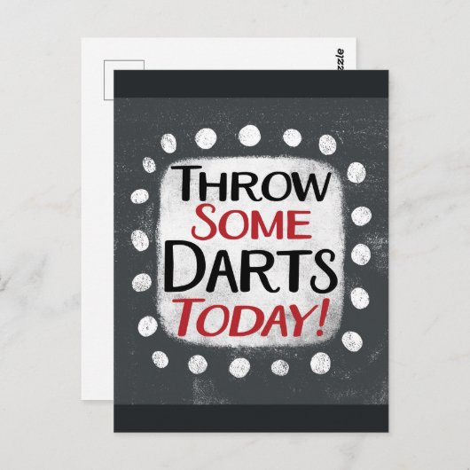 Gooi wat darts vandaag Briefkaart (Voorkant / Achterkant)