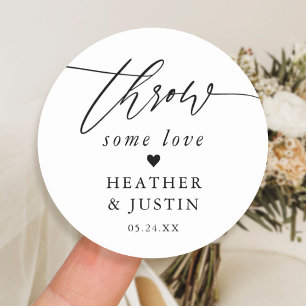 Gooi wat liefde bruiloft Confetti Ronde Sticker