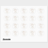 Gooi wat liefde gouden bruiloft Confetti Ronde Sticker (Vel)
