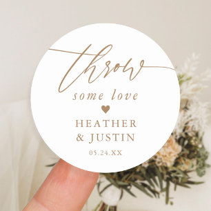 Gooi wat liefde gouden bruiloft Confetti Ronde Sticker