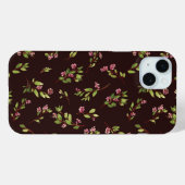 Gooide Bloemen Wildbloemen op Chocolade Bruin Case-Mate iPhone Case (Achterkant (horizontaal))