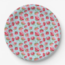 Gooide Crimson Rode Waterverf Bloemen Polka Dots