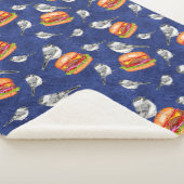 Gooide Tahoe Cheeseburger Vogels op Deep Blue Sherpa Deken (3/4)